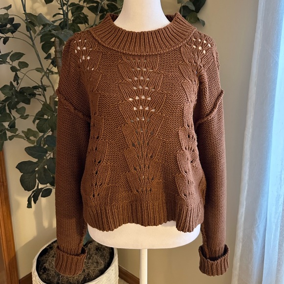 Free People Bell Song pullover sweater, size S, brown - Picture 8 of 9